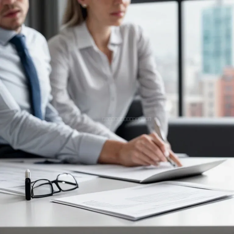 Legal professionals reviewing commercial contracts